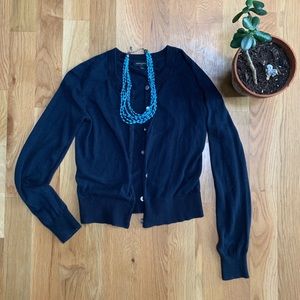 Banana Republic Blue Cotton/Angora/Rayon Cardigan